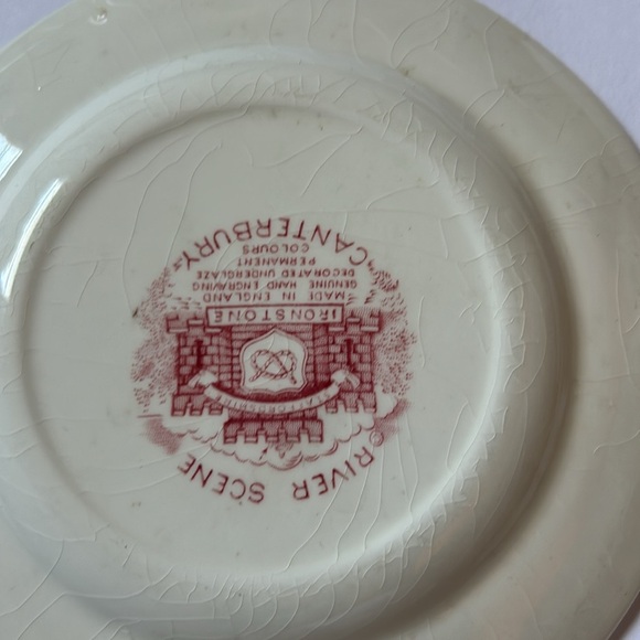 Vintage Canterbury set of 2 Plates ironstone Made in England - Picture 5 of 5